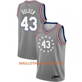 Maillot NBA Philadelphia 76ers Jonah Bolden 43 2018-19 Nike City Edition Gris Swingman - Homme